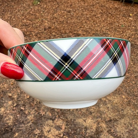 Mikasa Tartan White Bone China Fruit Desert Dish NWT - Picture 5 of 8